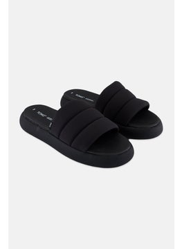 TOMS Women Slip On Slides, Black  - Image 1