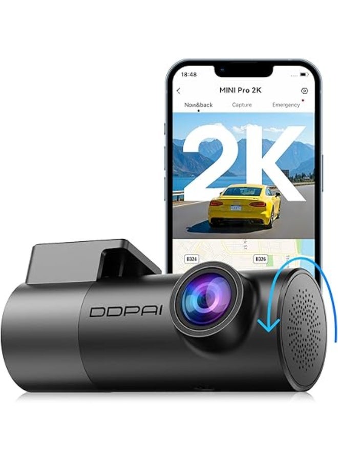 DDPAI Dash Cam for Cars 2K, Mini Pro 2K 1440P Dashcam Front with Night Vision, Car Dash - Image 1