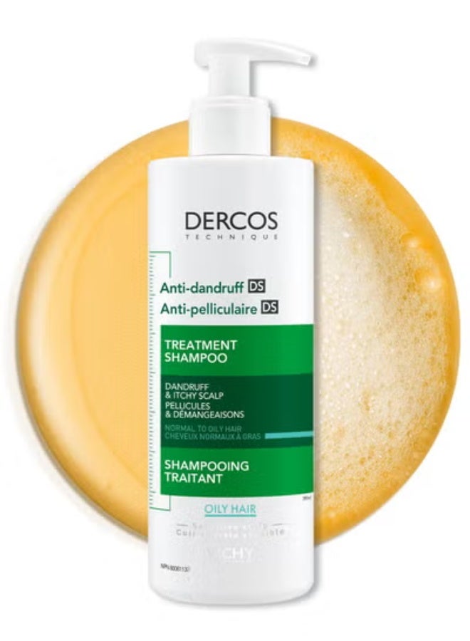 Dercos (Anti Dandruff DS) Anti-Dandruff Treatment Shampoo for Sensitive Scalp 390ml – Hydration & Relief - Image 1