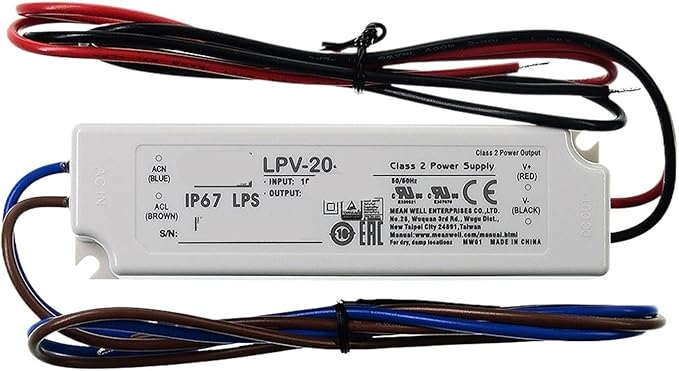 LPV 20 24V 20W IP67 Waterproof LED Power Supply Constant Voltage Lighting Driver - Image 1