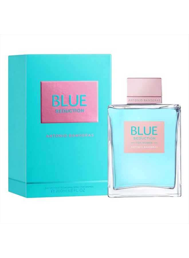 Banderas Antonio Banderas Blue Seduction ماء تواليت بخاخ للنساء، 6.7 أونصة - Image 1