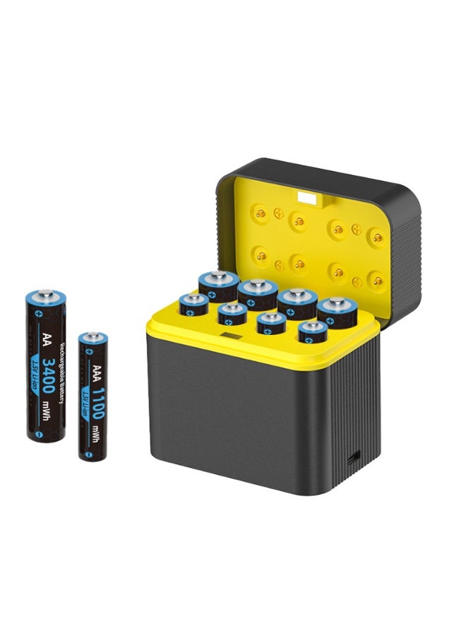 yelajoy Yelajoy Rechargeable Lithium Battery With Charger 4aaa 4aa 1.5 V Z4F40A671D8D7AEECF095Z