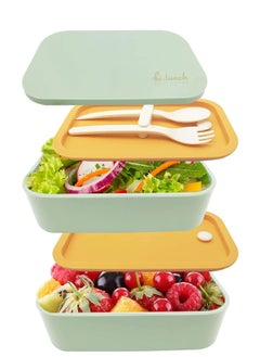 KASTWAVE Bento Lunch Box,Stackable Lunch container for kids Work School Lunch Packing and Meal prep, BPA Free, Leakproof lunchbox, Big Volume-1600ML  - Image 1