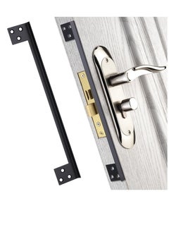 SYOSI Door Latch Guard Plate, Outswing Door Security Protector, L-Shaped Door Latch Shield, Extra Security Door Locks Door Blocker, Steel Latch Guard Plate Cover (11")  - Image 1
