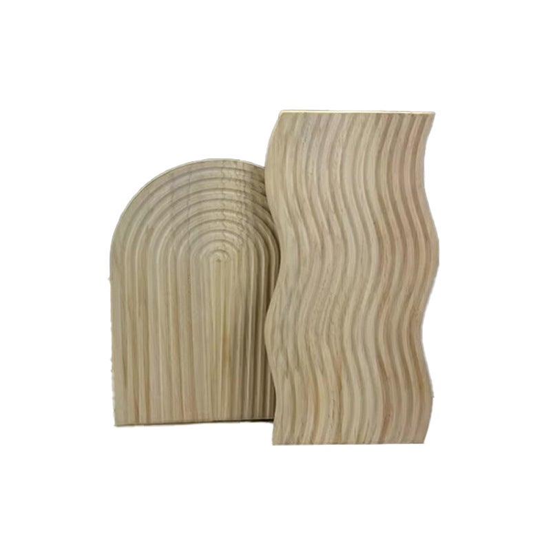 Simple Water Ripple Tray Wooden Bread Board Household Beech Wood Aromatherapy Storage Afternoon Tea Tray Dinner Plate Ornaments Wooden - Image 4