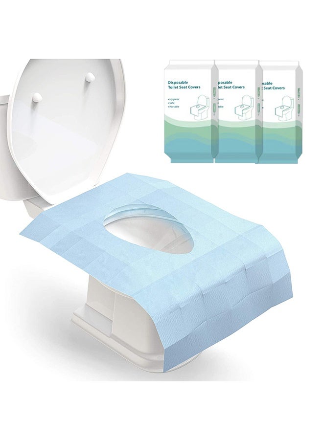 30 PCS Disposable Toilet Seat Cover, 40 * 60CM Travel Toilet Seat Cover for Kids Potty Training and Adult, Independent Packing Travel Essentials - Blue - Image 1