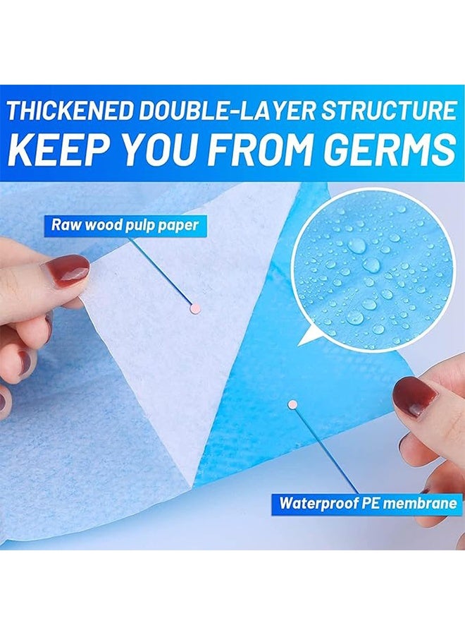 30 PCS Disposable Toilet Seat Cover, 40 * 60CM Travel Toilet Seat Cover for Kids Potty Training and Adult, Independent Packing Travel Essentials - Blue - Image 3