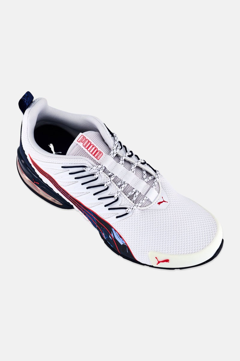 PUMA أحذية تدريب رجالية فولتياك إيفو ريترو فيوتشر كور مزودة بأربطة، بيضاء - Image 1