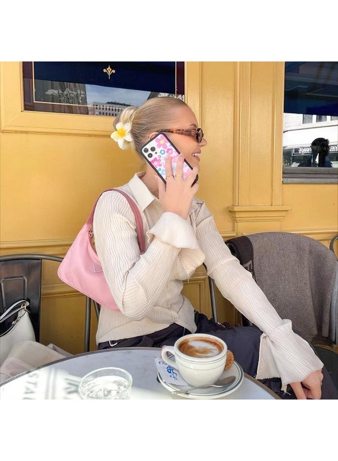 Aliza 4 Pcs Flower Hair Clips Medium Size Hair Claw Clips for Women Girls, Hair Grips Women Hair Clips Bright Color Flower Clips 3 Inch - Image 4