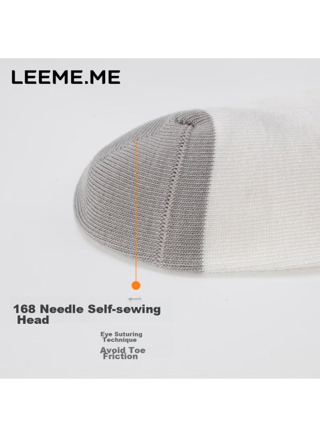 Leeme.me Rice Grain Socks For Men, Odor-resistant And Antibacterial Autumn New Flat Casual Mid-calf Socks For Men, 4 Pairs - Image 4
