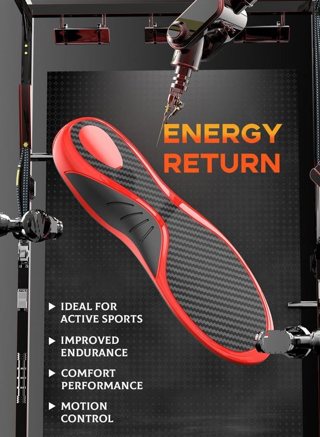 Welnove Carbon Fibre Insoles for Men & Women: Enhance Sport Performance in Running & Jump for Athletes, Plantar Fasciitis Relief Inserts, L, 8.5-9 Women, 7-7.5 Men - Image 5