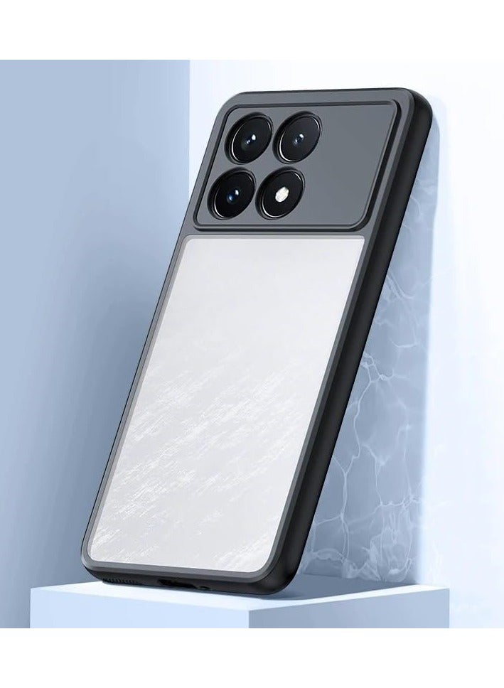 Case Cover Shockproof Hard PC Back Soft TPU Frame Anti-yellowing Slim Protective Cover Compatible with  Poco x6 Pro / K70E (Clear) - Image 3