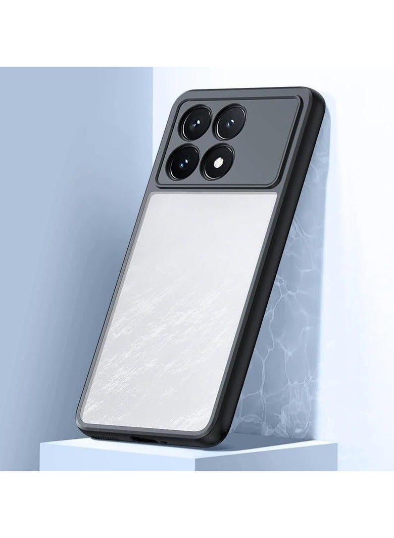 Case Cover Shockproof Hard PC Back Soft TPU Frame Anti-yellowing Slim Protective Cover Compatible with  Poco x6 Pro / K70E (Clear) - Image 5