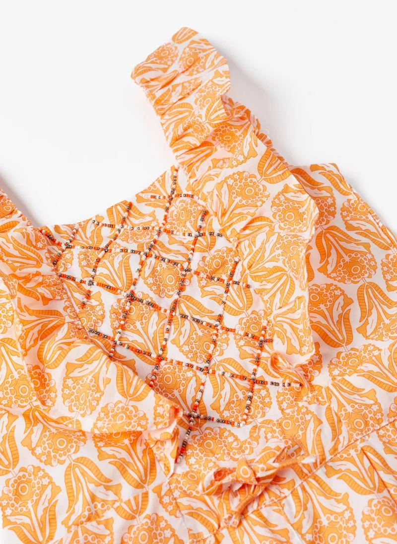 زيبي Floral Jumpsuit with Beads for Girls 'You&Me'