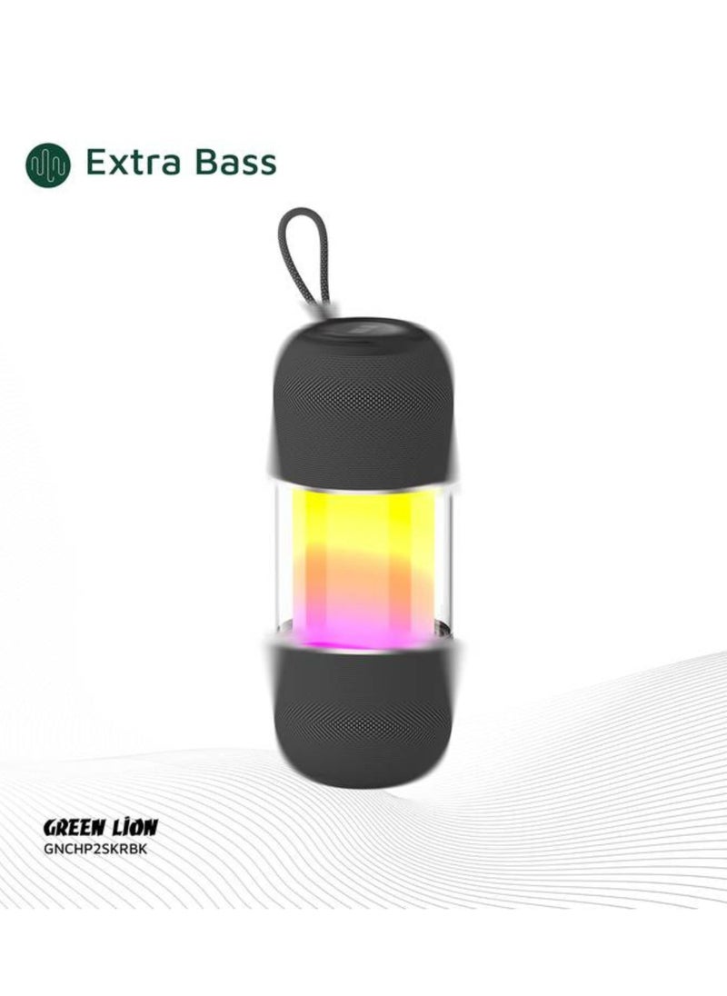 GREEN LION - Change Pro RGB Portable Speaker with True Wireless Stereo Function, 360° Audio, IPX7 Waterproof, 6 Hours Playtime, Extra Bass - Black - Image 1