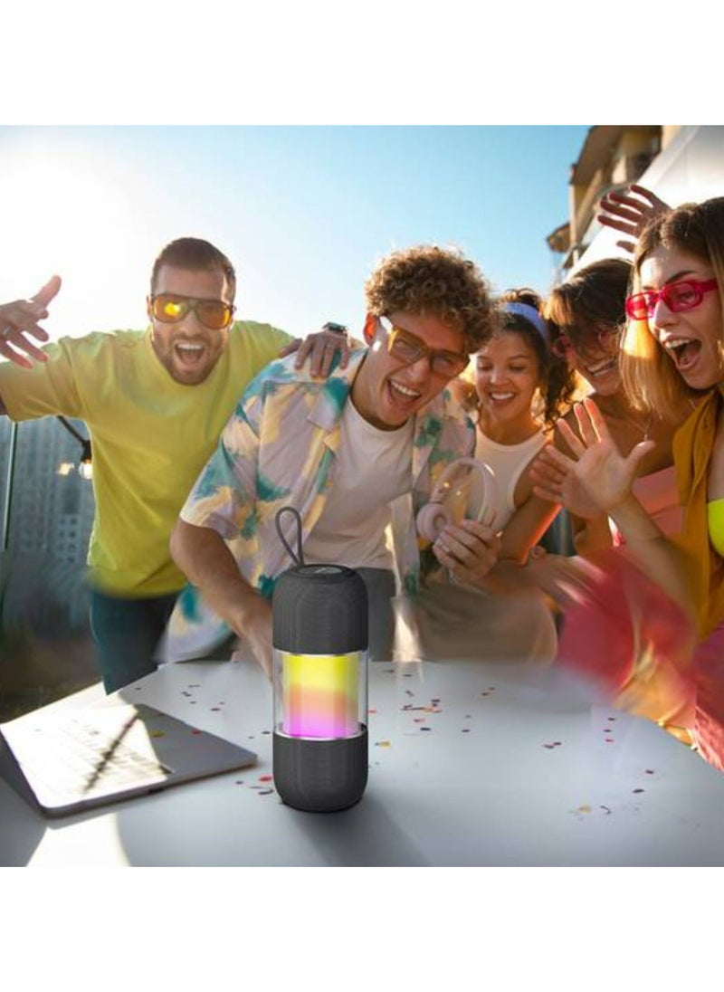 GREEN LION - Change Pro RGB Portable Speaker with True Wireless Stereo Function, 360° Audio, IPX7 Waterproof, 6 Hours Playtime, Extra Bass - Black - Image 1
