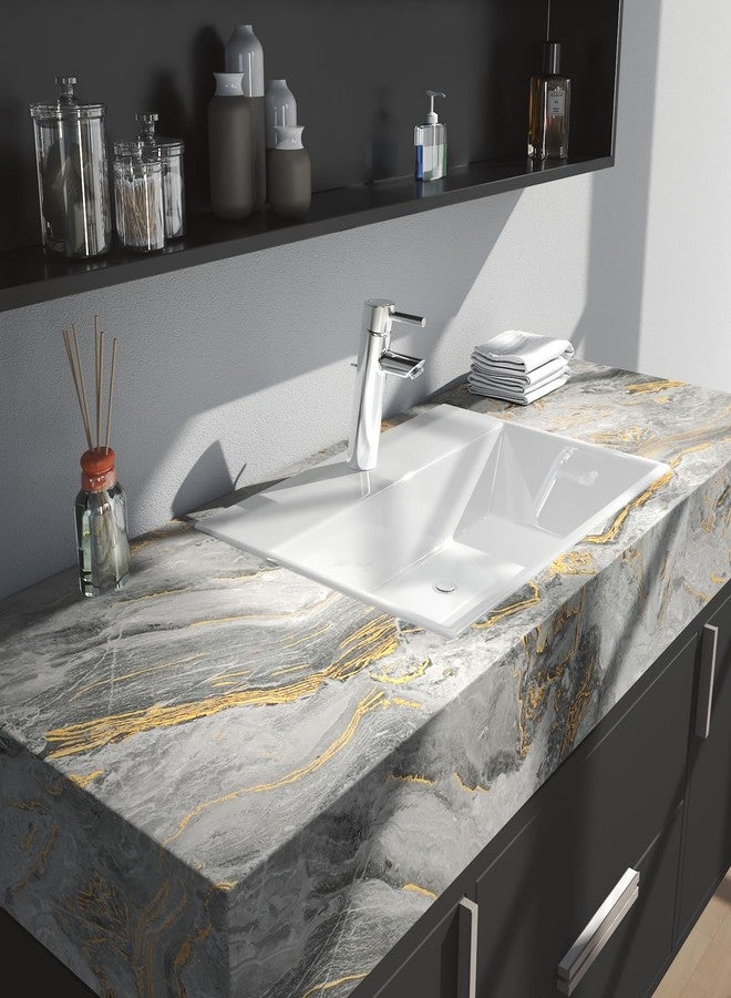 LACHEERY Grey Gold Marble Contact Paper Peel and Stick Wallpaper Gray and Gold Marble Wallpaper Peel and Stick for Wall Countertops Waterproof Matte Removable Self Adhesive Marble Vinyl Wrap 12"x160" - Image 5