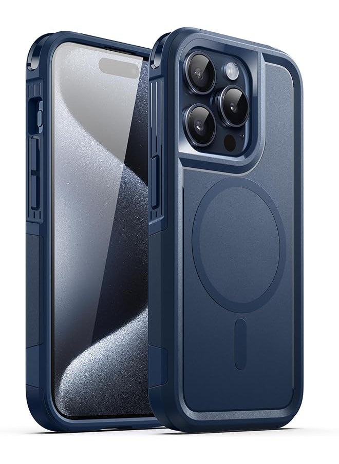 JETech Case for iPhone 15 Pro 6.1-Inch Compatible with MagSafe, Heavy Duty Dual-Layer Rugged Protection, Shockproof Protective Tough Phone Magnetic Cover (Navy) - pzsku/Z4F413D4020DDD0136AEDZ/45/_/1729809302/c595ad41-fd4e-4ee9-973f-68bacb16214c