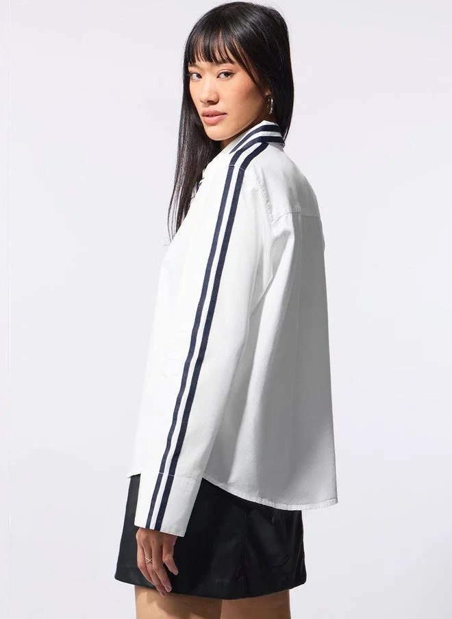 The Souled Store  The Souled Store Women's Casual White Shirt with Spread Collar  | Best Price UAE