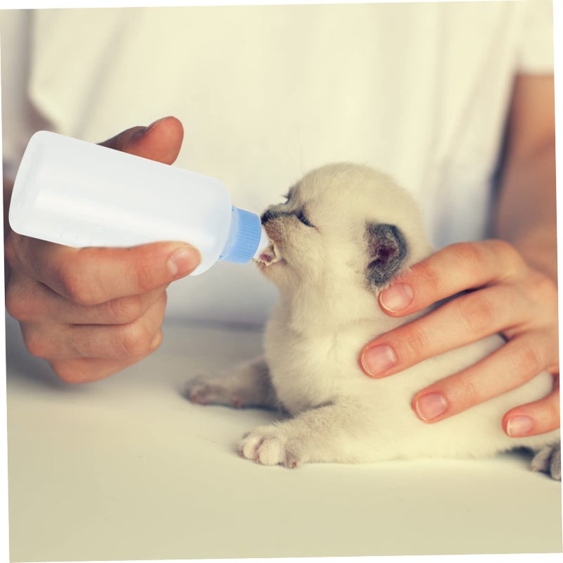 3 Piece Blue Pet Feeding Bottles Kit For Newborn Kittens And Puppies Leak Resistant Design Easy Control To Prevent Overfeeding - Image 3