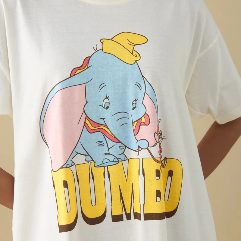 Splash FAV Dumbo Print Sleepshirt with Short Sleeves