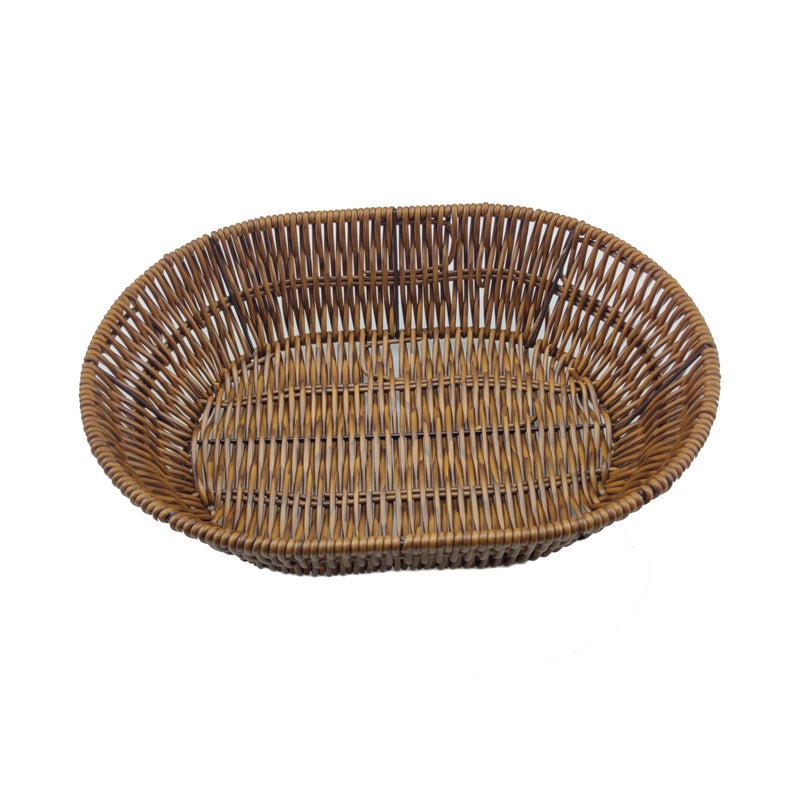 AMBOJIE Wicker Bread Basket,Handwoven Storage Basket for Fruit Basket Vegetables Cosmetics in Home Restaurant & Bakery (Oval 1Pack) - Image 2
