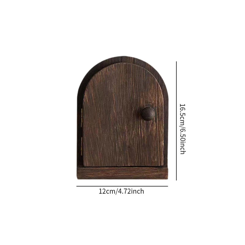 IEUDNS Wood Door Outlet Cover Light Switch Cover Plate Frame, Dustproof, Receptacle Plate Protector, Dark Brown - Image 2