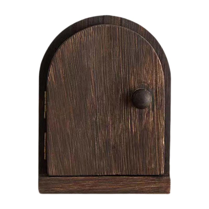 IEUDNS Wood Door Outlet Cover Light Switch Cover Plate Frame, Dustproof, Receptacle Plate Protector, Dark Brown - Image 1