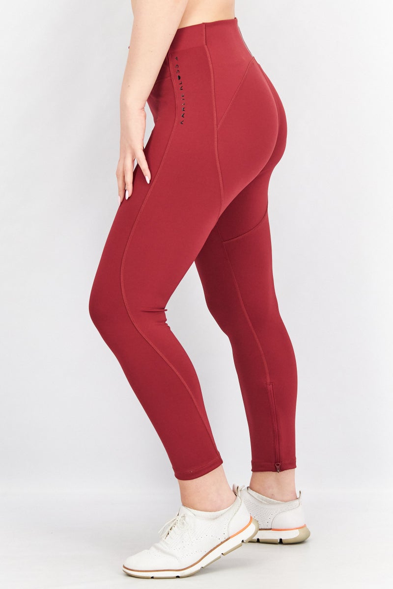 Adidas x Karlie Kloss Women Sportswear Fit Running Leggings, Red - Image 3
