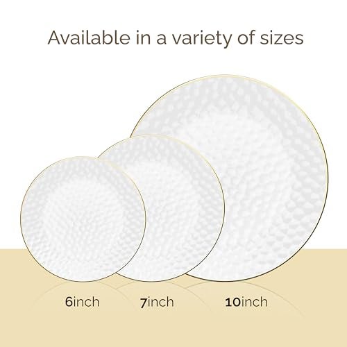 R-kay 100 Pack Clear Plastic Plates - 6.25 IN Hammered Gold Rimmed Sturdy, Durable And Extra Heavy duty Gold Plastic Dessert Plates Disposable - Ideal For Appetizer And And For Desserts. - Image 5
