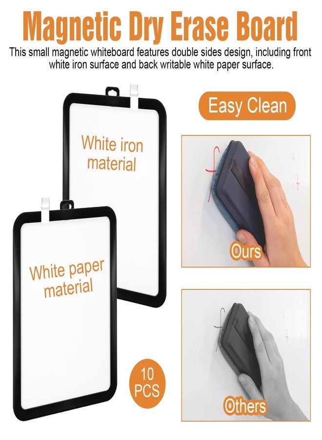 mekueeex 10 Small White Board Dry Erase Boards Classroom Pack Mini White Boards 8.5" x11” Double Sided Personal Whiteboards - Image 5