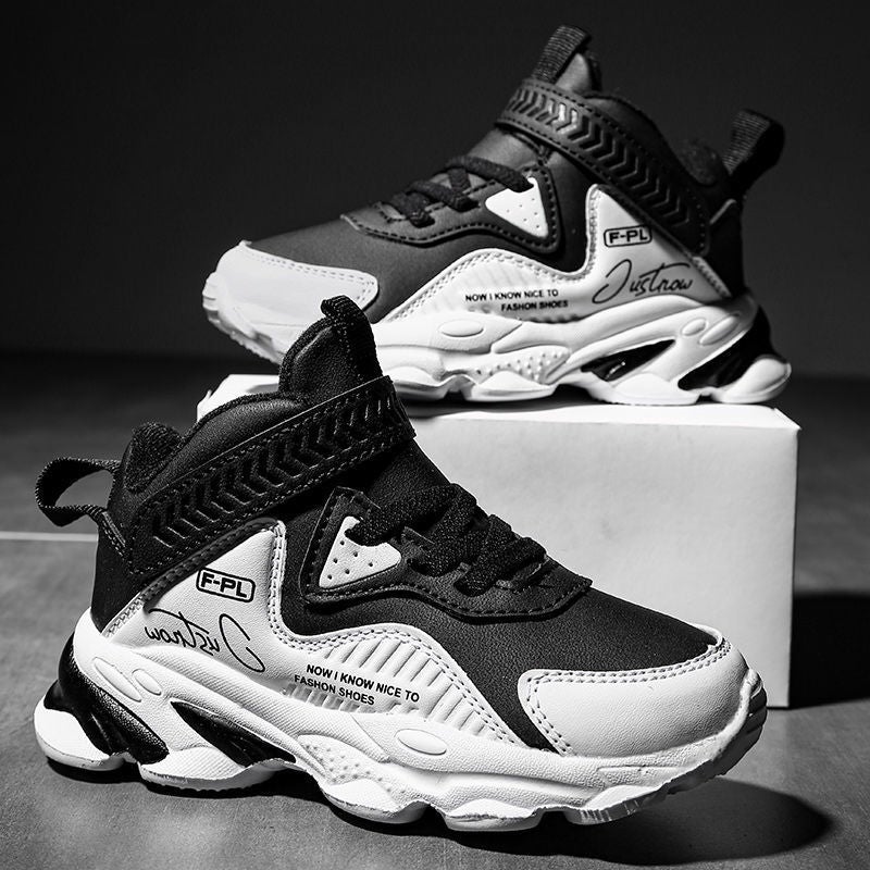 Boys' Shoes 2024 Autumn Men'S Basketball Shoes New Leather Men'S Shoes Waterproof Trendy Boys Sneaker - Image 4