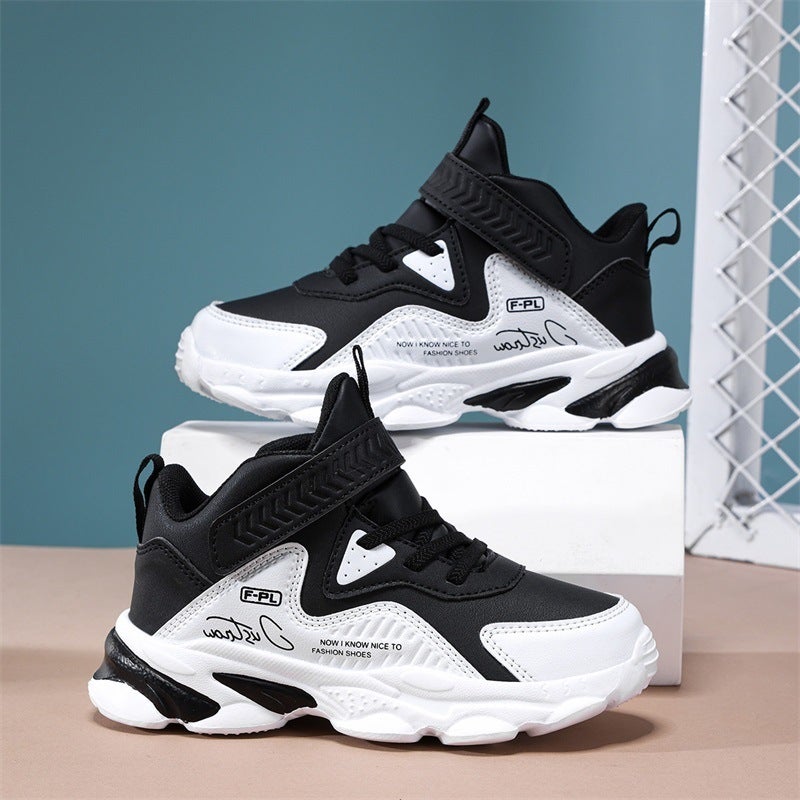 Boys' Shoes 2024 Autumn Men'S Basketball Shoes New Leather Men'S Shoes Waterproof Trendy Boys Sneaker - Image 5