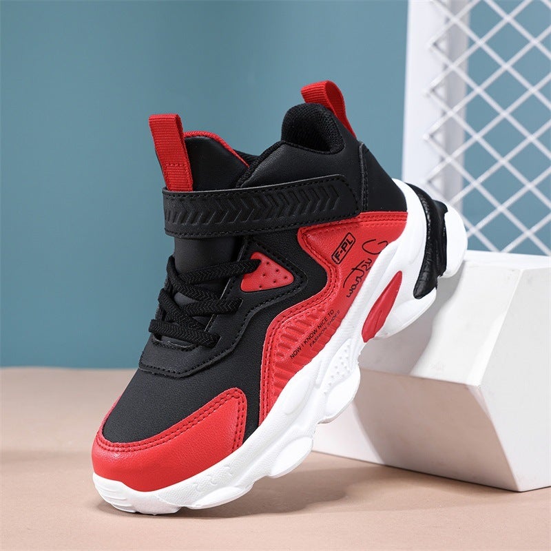 Boys' Shoes 2024 Autumn Men'S Basketball Shoes New Leather Men'S Shoes Waterproof Trendy Boys Sneaker - Image 2