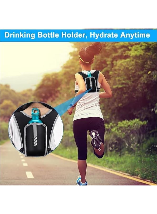 HOOKOR Reflective Running Vest with Phone Holder and Water Bottle Pouch,Adjustable Waistband & Breathable Material,Ideal for Running, Men & Women - Image 5