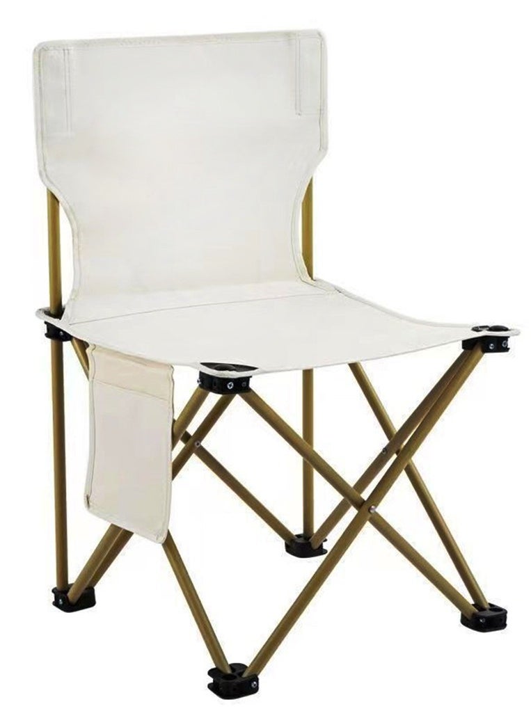 Arabest - Sketch Chair Foldable Chair Compact Folding Chair Camping Chairs Dual Lock Portable Camping Chair Folding Outdoor Chair Beach Chairs Folding Stools Casual Lawn Travel Oxford Cloth White (72 X 42 X 42) - Image 1