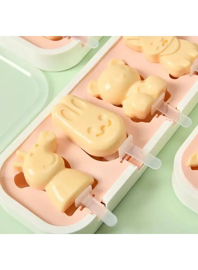 5Pcs Reusable Silicone Ice Cream Molds DIY Cartoon Popsicle Cheese Stick Jelly - Image 2