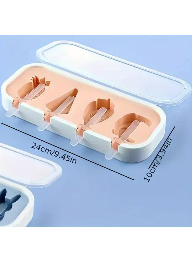 5Pcs Reusable Silicone Ice Cream Molds DIY Cartoon Popsicle Cheese Stick Jelly - Image 3