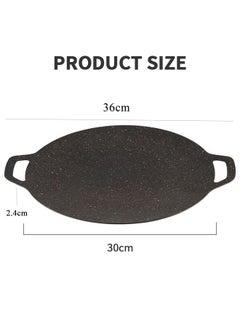 Aikenn Grill Pan,Baking Pan,Bbq Grill Pan,Non-Stick Barbecue Plate,Nonstick Durable,Even-Heating,Versatile Cast Iron Griddle For Induction,Gas Stove,Electric Cooktop,Indoor Or Outdoor Grilling(30cm)  - Image 2
