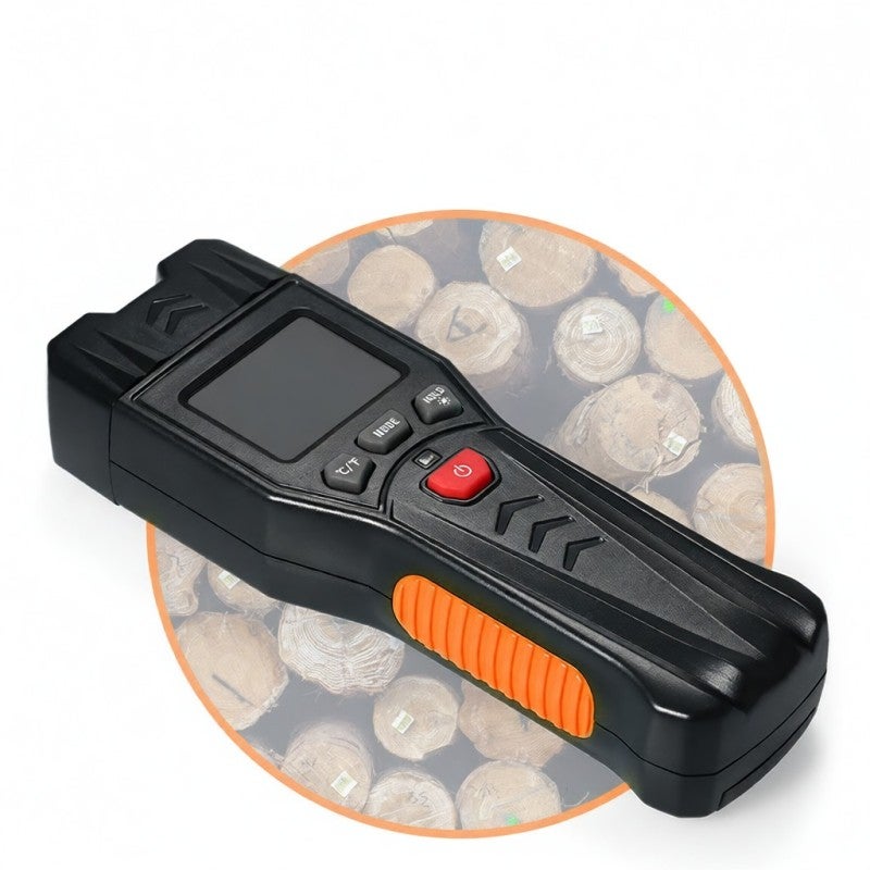 FUYI Digital Damp Meter Detector Wood Meter Wood Tester with 7 Modes LCD Backlight Data Hold Function for Wood Plants Cement Range 0.0%～60.0% - Image 5