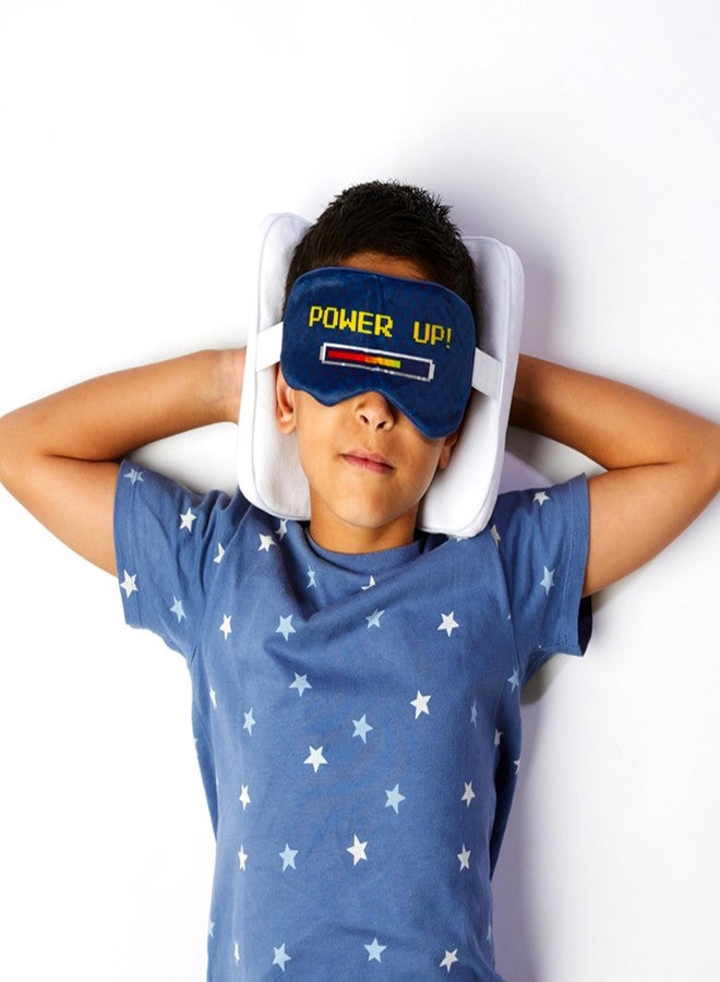 Puckator Relaxeazzz Game Over Shaped Plush Travel Pillow & Eye Mask - Sleep Eye Mask Masks - Kids Travel Accessories for Sleeping Airplane - Flight Plane Neck Pillow Pillows - Image 2