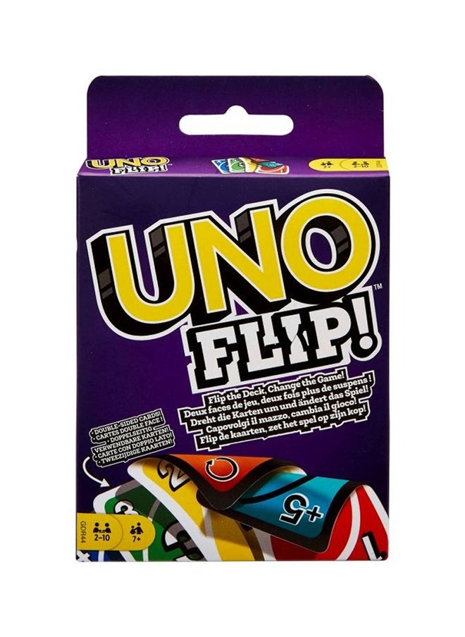Mattel Toys - Uno Flip! Card Game Gdr44 Double Sided Cards And Special Flip For Parties - Image 1