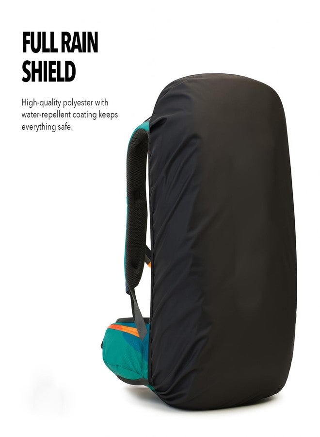 FUNARIC Rain Cover for Backpack - Waterproof Dustproof Bag Rain Cover for Travel, School, Office, Trekking | Universal Fit Upto 45L | Outdoor Travel Accessories Rain Cover for Bags (Black) - Image 3