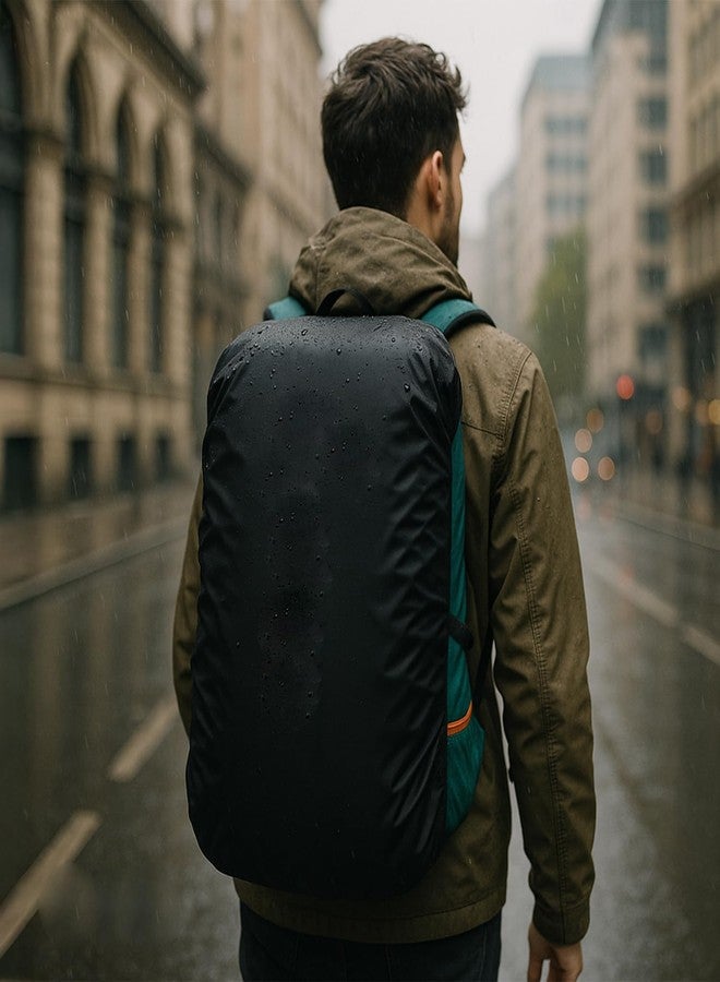 FUNARIC Rain Cover for Backpack - Waterproof Dustproof Bag Rain Cover for Travel, School, Office, Trekking | Universal Fit Upto 45L | Outdoor Travel Accessories Rain Cover for Bags (Black) - Image 5