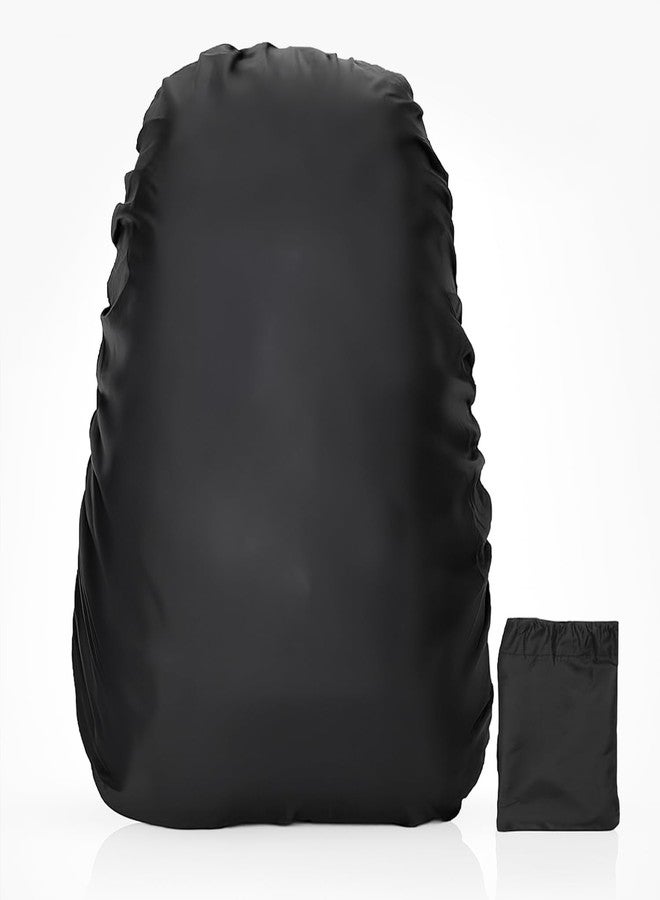FUNARIC Rain Cover for Backpack - Waterproof Dustproof Bag Rain Cover for Travel, School, Office, Trekking | Universal Fit Upto 45L | Outdoor Travel Accessories Rain Cover for Bags (Black) - Image 1