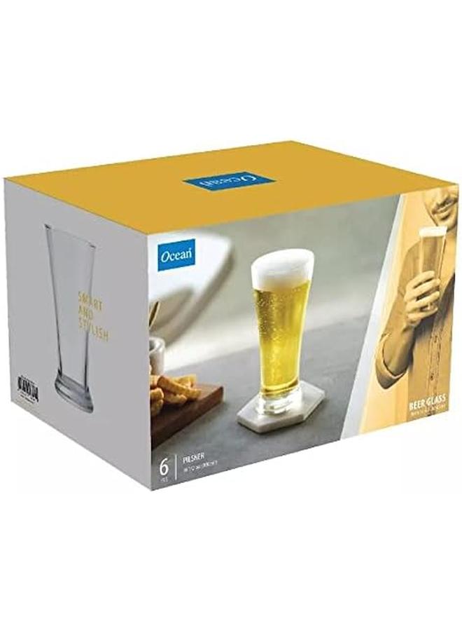 Ocean Pilsner Beer Glasses Set Of 6 Clear 300 Ml B0091006 - Image 4