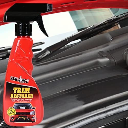 Kangaroo® New Car Care Kit Trim Restorer 300 ml, Car Polish, Dashboard Polish, Scratch Remover 200 ml Each 3 Foam Applicator and 1 Micro Fiber Towel - Save Your TIME and Money to FIND Separately - Image 2