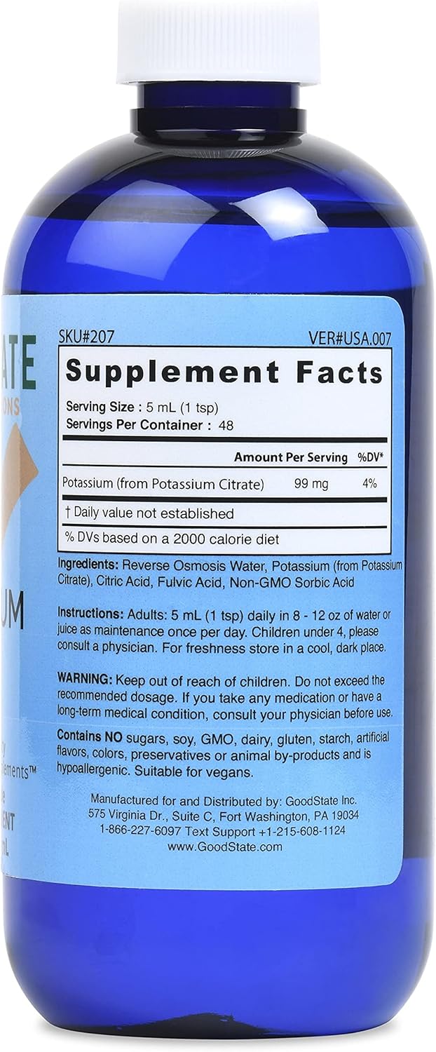 Good State Ionic Potassium Natural Nano Sized Mineral Technology Professional Grade Supports Healthy Energy Levels 60 Servings 8 Fl oz Bottle - Image 2