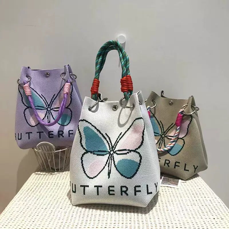 Korean Style New Style Fragrant Style Rope Knot Handbag Elegant Style Travel Large Capacity Hand Bag Western Style - Image 2