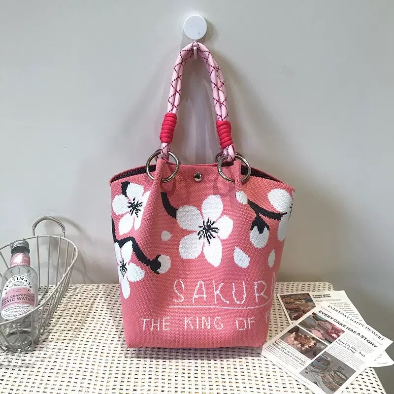 Korean Style New Style Fragrant Style Rope Knot Handbag Elegant Style Travel Large Capacity Hand Bag Western Style - Image 5